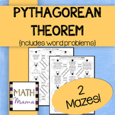 Pythagorean Theorem (with word problems) Mazes!