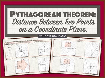 Preview of Pythagorean theorem: Distance Between Two Points on a Coordinate Plane.