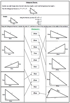 Pythagorean Theorem Worksheet Activity. by 123 Math | TpT