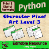 Python Character Pixel Art Level 3 Editable Activities Res