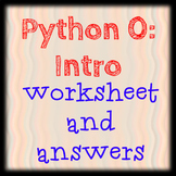 Python Code 00: Intro in Python WORKSHEET