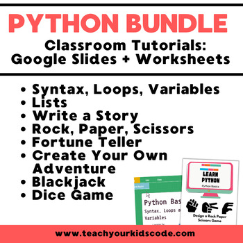 Preview of Python Coding Classroom Curriculum