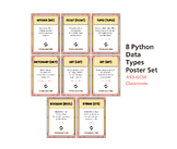 Python Data Types Posters (String, Integer, Float, Boolean, List, Tuple, Set,