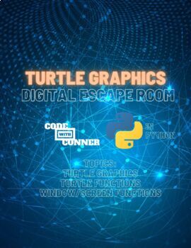 Preview of Python Digital Escape Room - Turtle Graphics