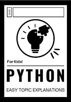 Preview of Python Easy Topics Workbook for Kids