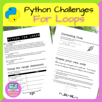 Preview of Python For Loops Programming Challenges