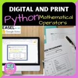 Python Mathematical Operators Coding Activity