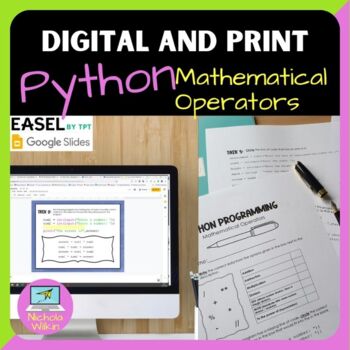Preview of Python Mathematical Operators Coding Activity