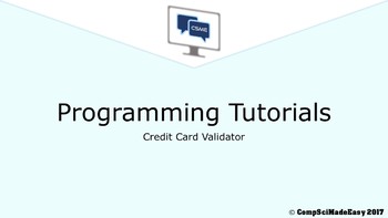 Preview of Python Programming - Credit Card Number Validator