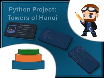 Preview of Python Project: Towers Of Hanoi Puzzle Game