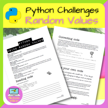 Preview of Python Random Values Programming Challenges