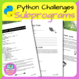 Python Subprograms Programming Challenges