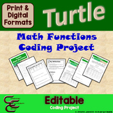 More Built-in Turtle Math Functions and Coding Project Editable Resource Package
