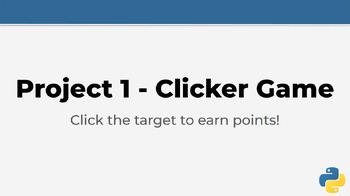 Preview of Python Turtle Programming Day 6: Clicker Game Mini-Project
