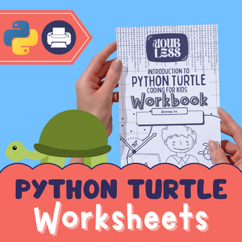 Preview of Python Turtle Shapes & Angles – No-Prep Worksheets with Video Coding Tutorial