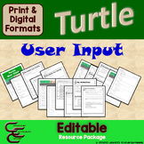Creating a Full Program in Turtle Starting With User Input Editable Resource Pkg