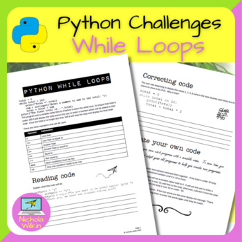 Preview of Python While Loop Programming Challenges