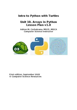 Preview of Python with Turtles Coding | Lesson Plan | Elementary | Middle School | U10