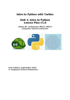 Preview of Python with Turtles Coding | Lesson Plan | Elementary | Middle School | U2