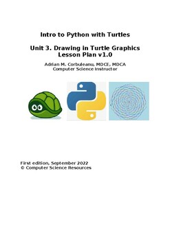 Preview of Python with Turtles Coding | Lesson Plan | Elementary | Middle School | U3