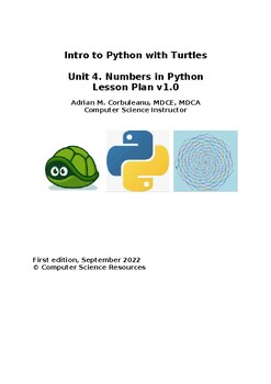 Preview of Python with Turtles Coding | Lesson Plan | Elementary | Middle School | U4