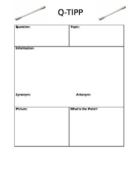 Preview of Q-TIPP Lesson Graphic Organizer