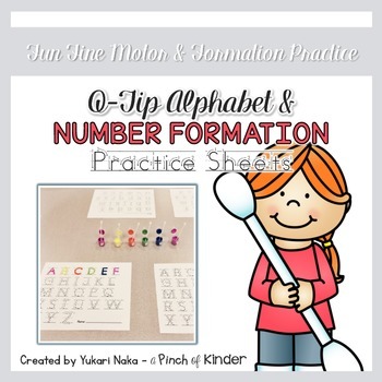 Preview of {FREEBIE} Q-Tip Alphabet & Number Formation Practice