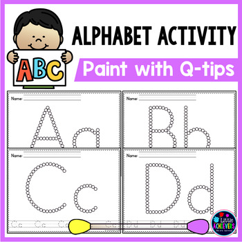 q tip letter painting alphabet worksheets fine motor skill activities