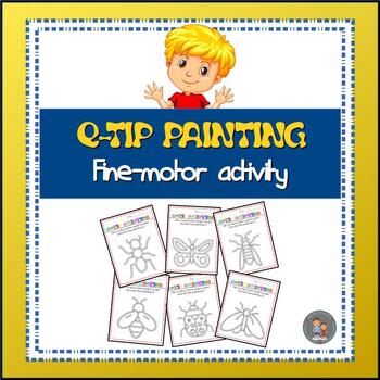 Preview of Q-Tip Fine Motor Activity - Bugs