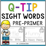 Q Tip Painting Activities (Q Tip Sight Words Worksheets) P
