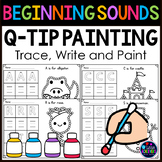 Q-Tip Painting Alphabet Tracing & Beginning Sounds Worksheets