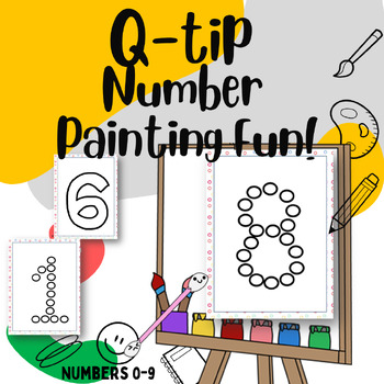 Q-Tip Painting and Glue Dot Fine Motor Practice for Summer