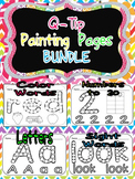 Q-Tip Painting Pages BUNDLE- Preschool or Kindergarten Word Work