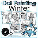 Q-Tip Painting Winter A Fine Motor Activity