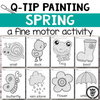 Preview of Q-tip Painting: Spring - a fine motor activity