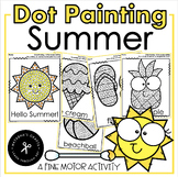 Dot Q-tip Painting Summer A Fine Motor Activity