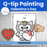 Q tip painting Valentine | Fine Motor craft activity 