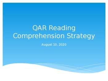 Preview of QAR Strategy Introductory Lesson PowerPoint