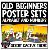 QBeginners, Alphabet and Numbers Classroom Posters Set - D
