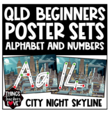 QBeginners, Alphabet and Numbers Classroom Posters Set -Ci