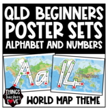 QBeginners, Alphabet and Numbers Classroom Posters Set - W