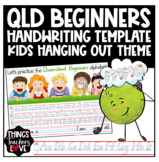 Queensland Beginners Handwriting Template, Kids Hanging Ou