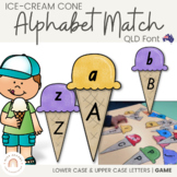 QLD Font Alphabet Match Game (Ice Cream Cones)