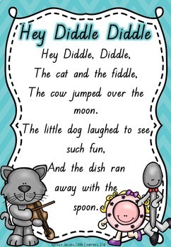 QLD Font Nursery Rhymes Posters by Miss Jacobs Little Learners | TPT