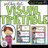 QLD Font Visual Daily Timetable {Polka Dot}