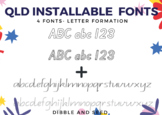 6x Letter Formation Fonts  *Alphabet Letter Tracing Font *