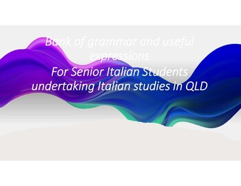 Preview of QLD Senior Italian shortcuts