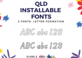 QLD Beginner Installable Font X 2 Letter Formation + Colou