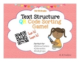 QR Activity: TEXT STRUCTURE task card game (3rd, 4th, 5th grades)