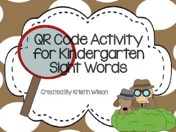 Preview of QR Code Activity for Kindergarten Sight Words